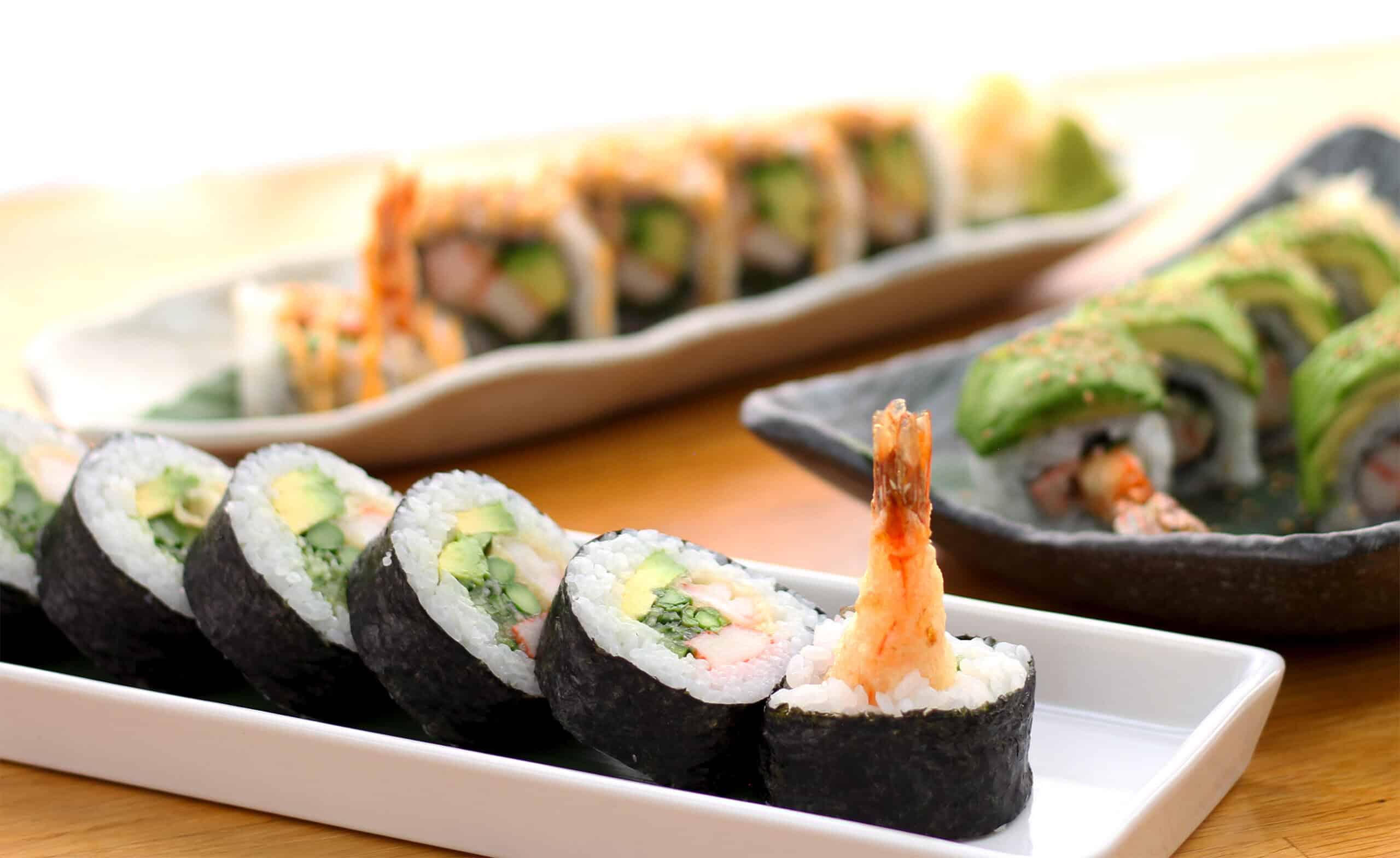 Shrimp tempura rolls - three variaties