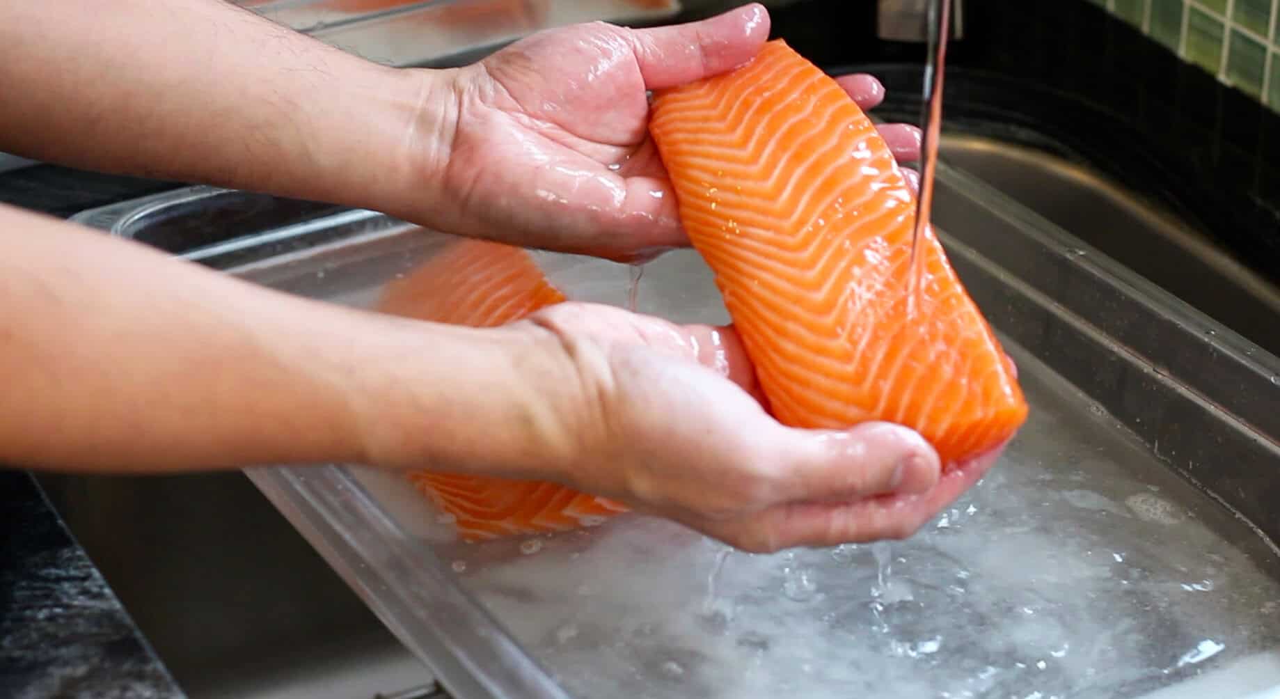 Costco salmon rinsed after salt cure