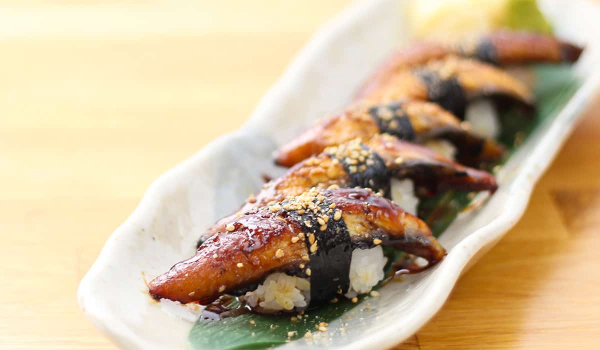 Unagi (freshwater eel) nigiri sushi