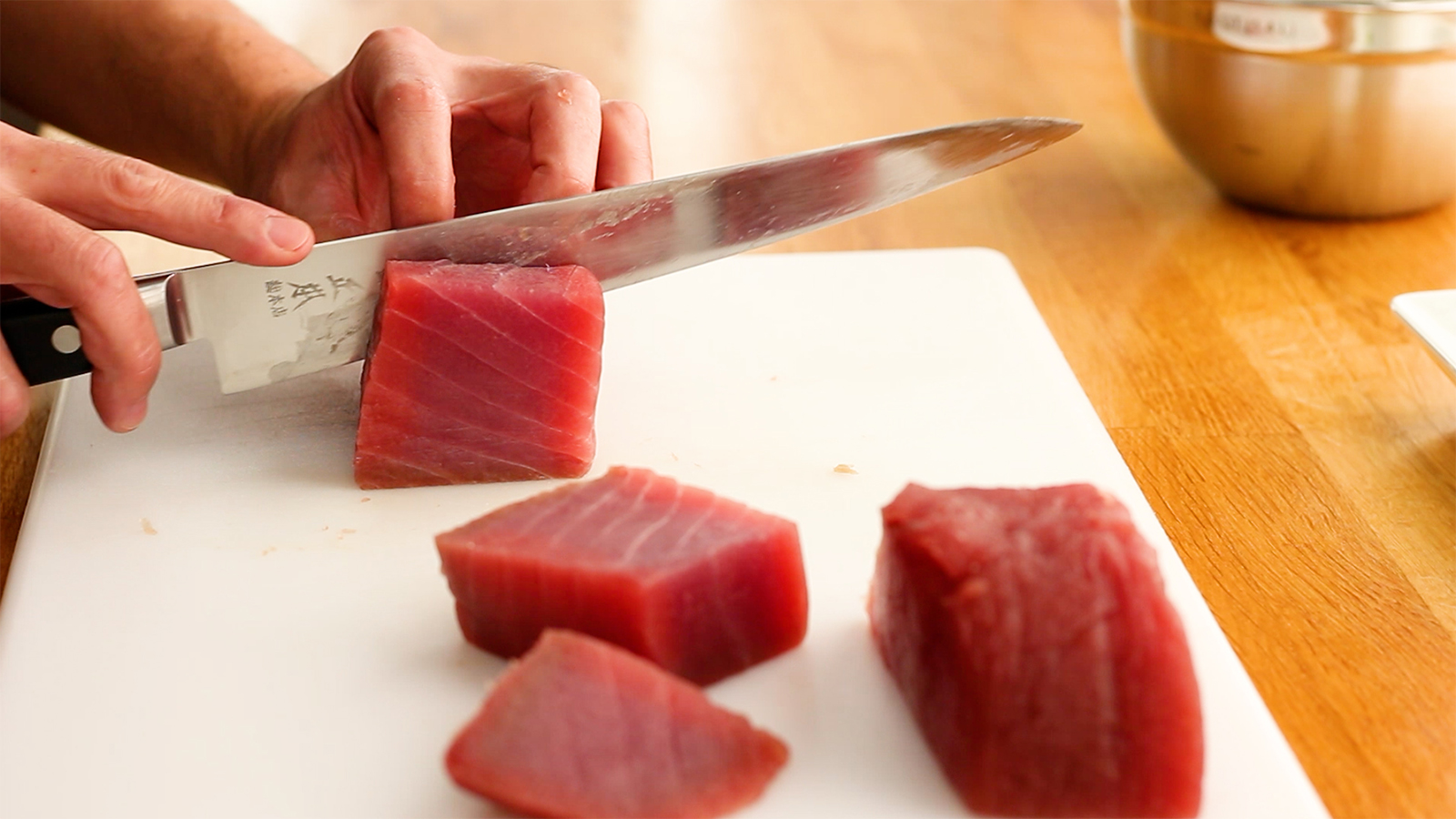 Costco tuna breaking down into smaller blocks