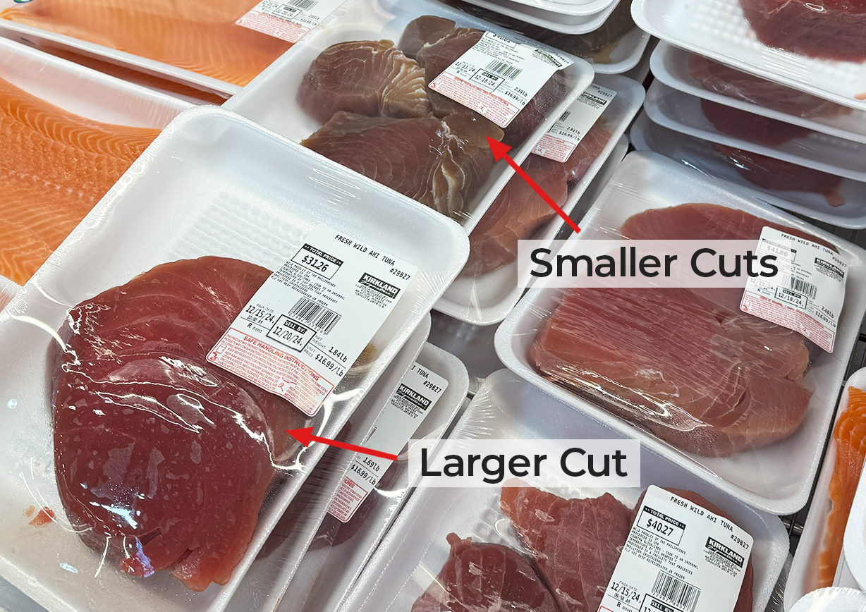 Costco tuna size comparison